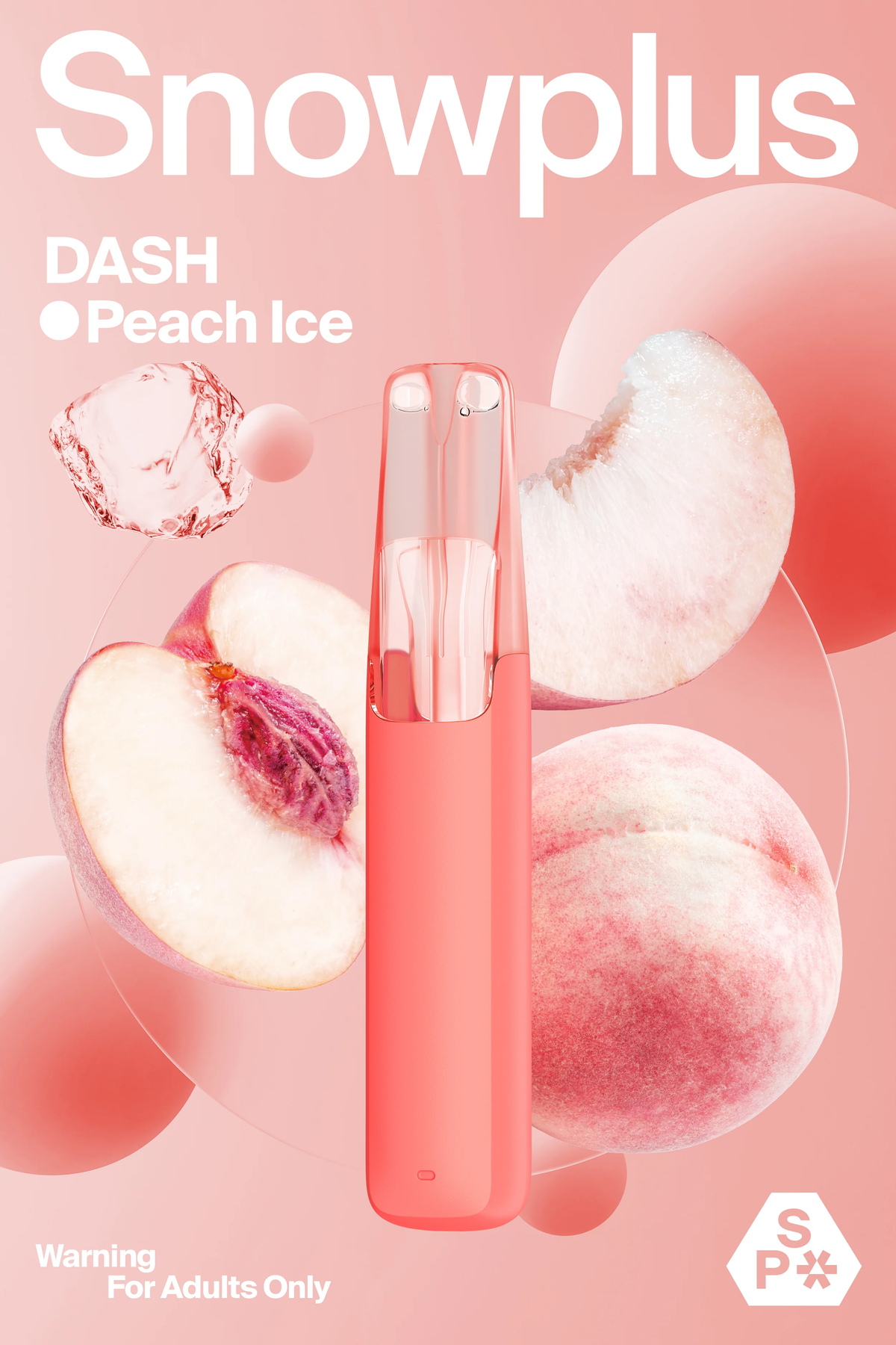 Snowplus DASH 4000 Puffs - Peach Ice
