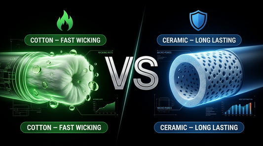 Cotton vs Ceramic Vape Coils: Differences, Pros, Cons & How to Choose