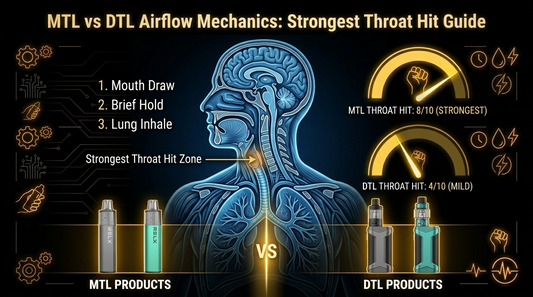 MTL vs. DTL Airflow Mechanics: Which Vaping Style Delivers the Strongest Throat Hit?