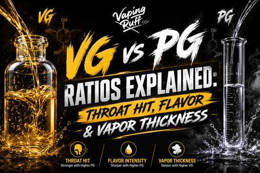 VG vs PG Ratios Explained: Why Thickness Changes Throat Hit and Flavor Delivery