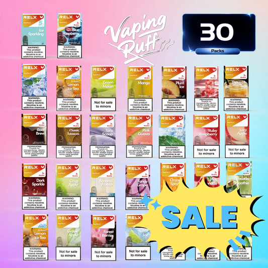 Clearance Sale –  30 × Relx Pods $214.79