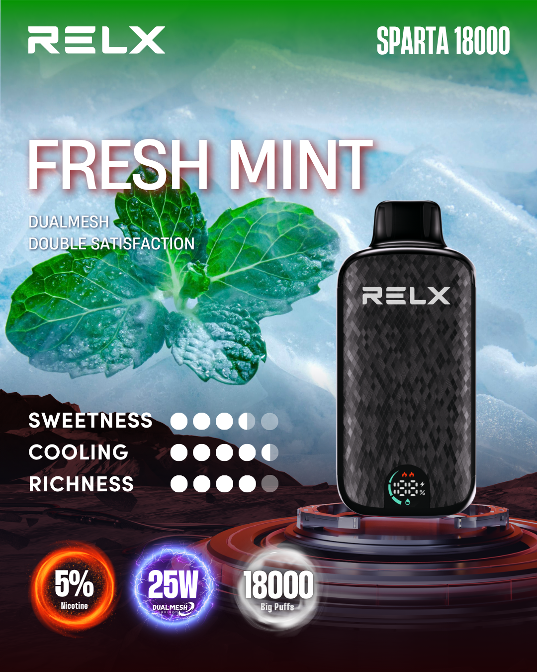 RELX Sparta 18000 Puffs