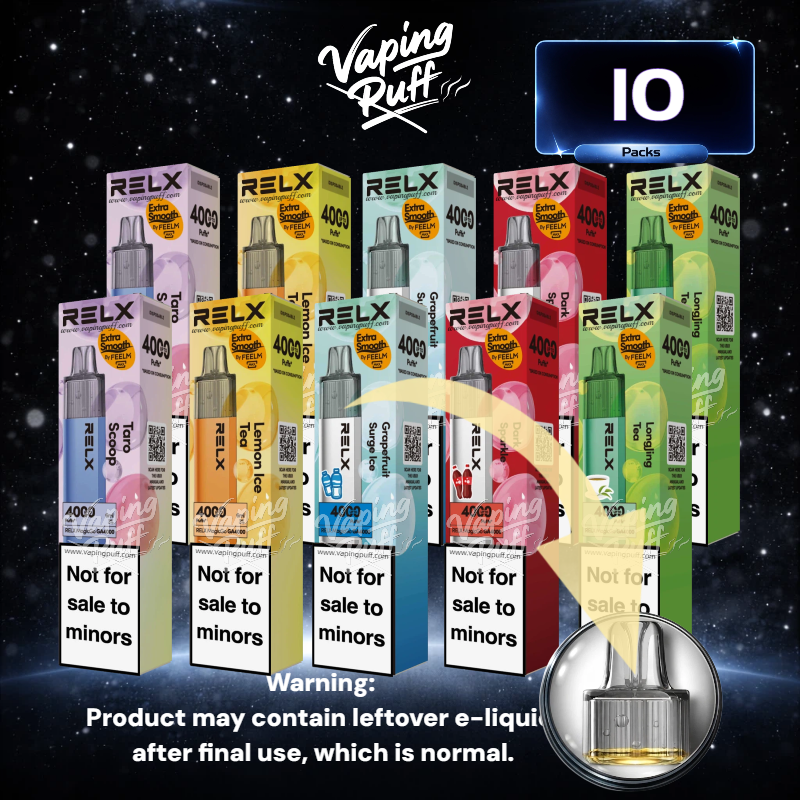 10 x Relx MagicGo 4000 Puffs $274.99