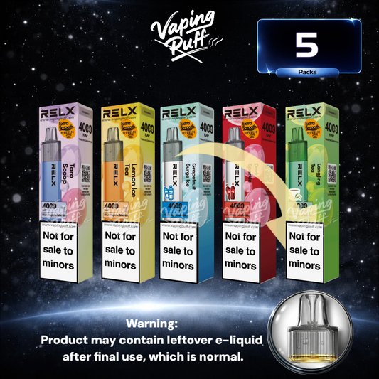5 x Relx MagicGo 4000 Puffs $144.99