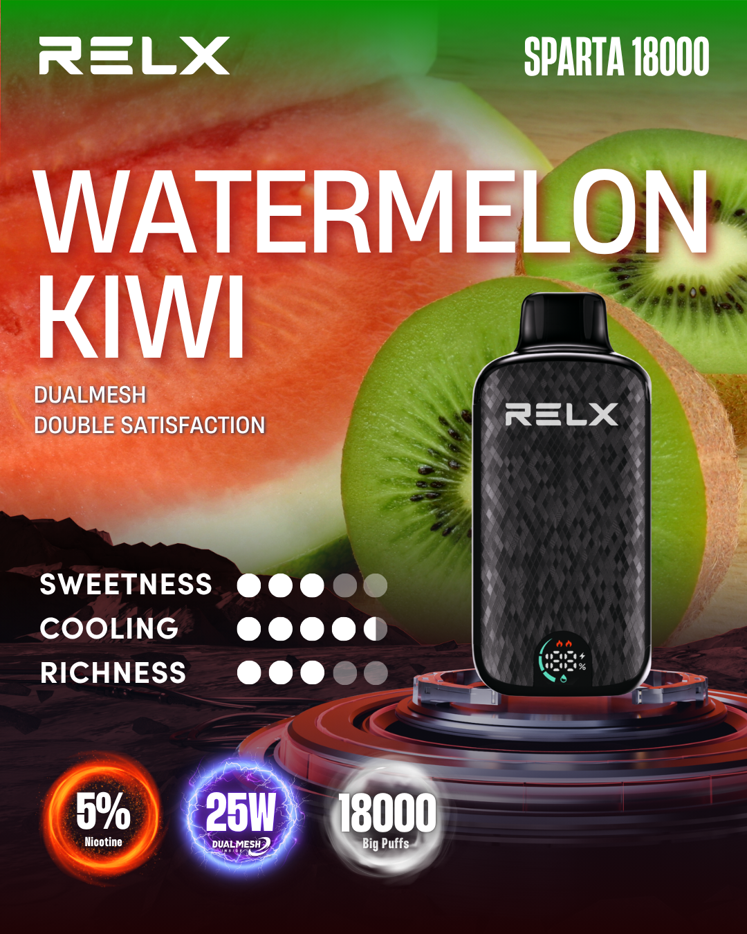 RELX Sparta 18000 Puffs