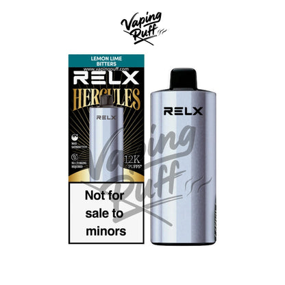 Relx Herc 12000 Puffs disposable vape, zesty lemon lime bitters flavor.