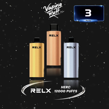 3 x Relx Herc 12000 Puffs $ 173.99
