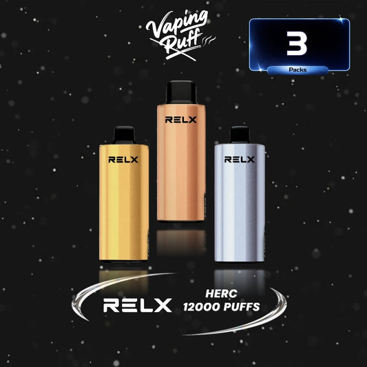 3 x Relx Herc 12000 Puffs $ 173.99