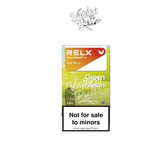 RELX Infinity Pod Pro 2 Green Melon sweet flavored pod.