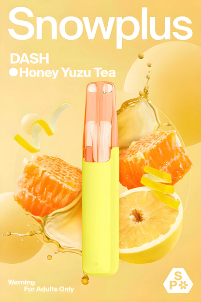 Snowplus DASH 4000 Puffs vape in Honey Yuzu Tea – available at VapingPuff with fast Australia shipping to Sydney, Brisbane, Adelaide, Hobart and same-day Melbourne delivery.